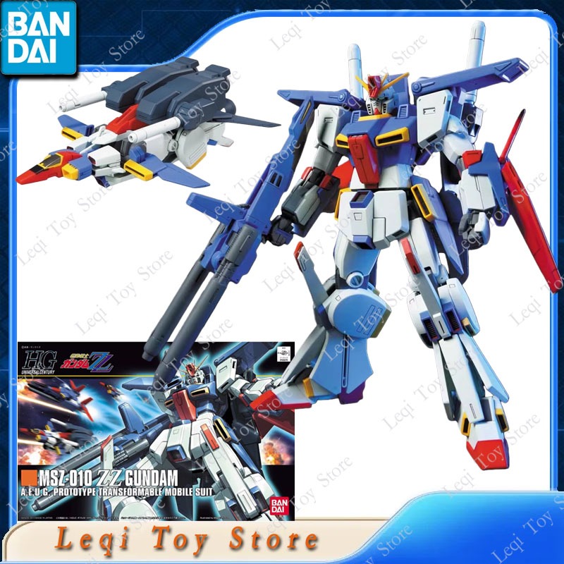 Bandai Gundam Hg - バンダイオリジナル本物の HG 1/144 MSZ-010 ZZ ガンダムアクションアニメフィギュアおもちゃ男の子女の子キッズギフト組立モデル装飾品