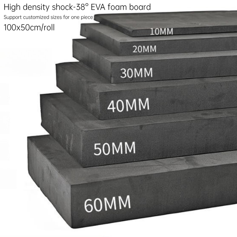 Cosplay Prop Foam Board - 100×50cm 38 ° 黒色EVAフォームシート衝撃吸収スポンジガスケットDIYコスプレフィギュア小道具カスタムEVAフォームボード