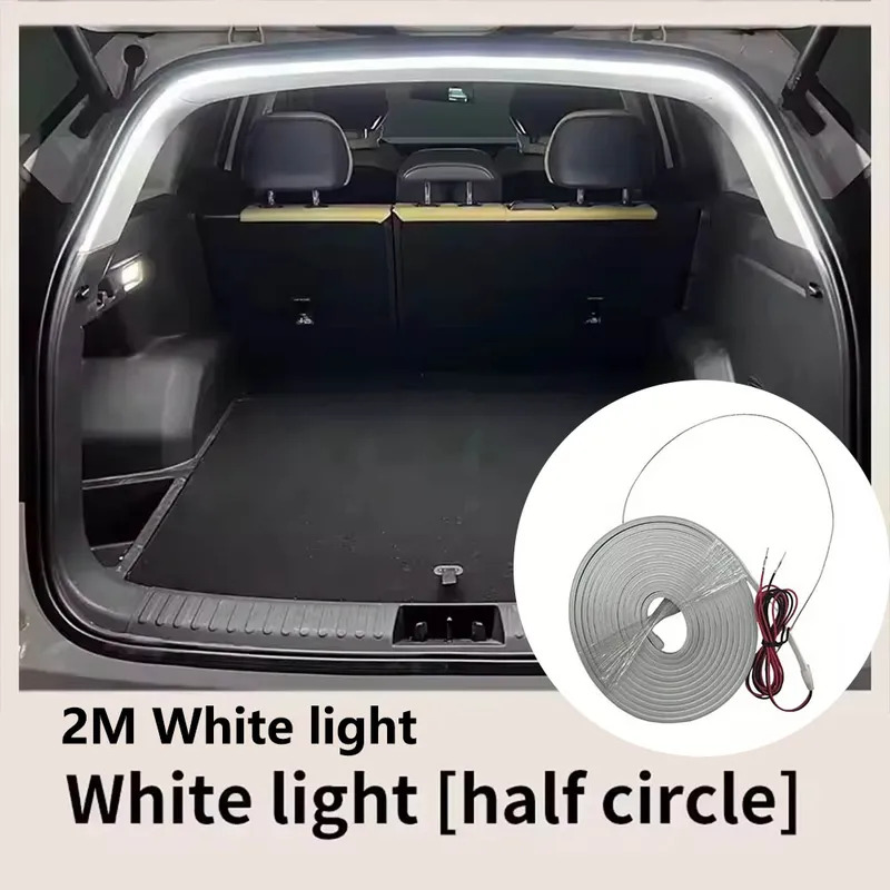Led El Wire - 車用高輝度トランク照明アンビエントライトインテリア装飾LED配線不要自動感知テールゲートライトストリップ
