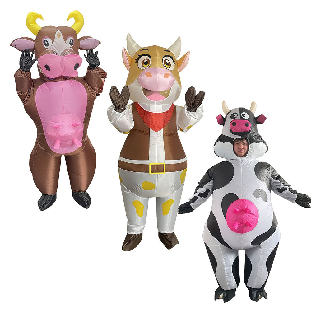 Cosplay Prop Business - カウボーイ雄牛牛インフレータブルスーツフェスティバルパーティービジネス活動漫画人形衣装動物コスプレ衣装小道具