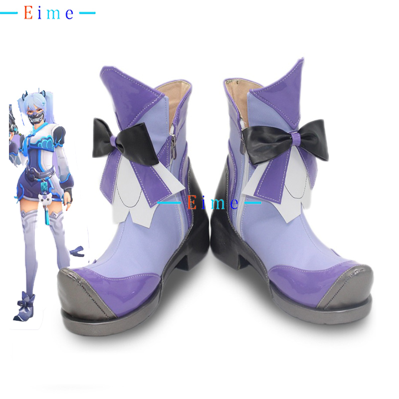 Dva Cosplay Prop - DVA コスプレ靴アニメアクセサリーコスプレ小道具ハロウィンカーニバルブーツ PU レザー靴カスタムメイド