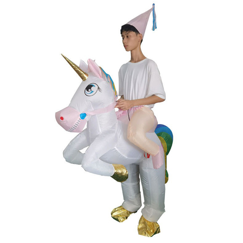 インフレータブルスーツユニコーンゲームパーク乗馬動物漫画人形 - Cosplay Prop Business のレビューと価格