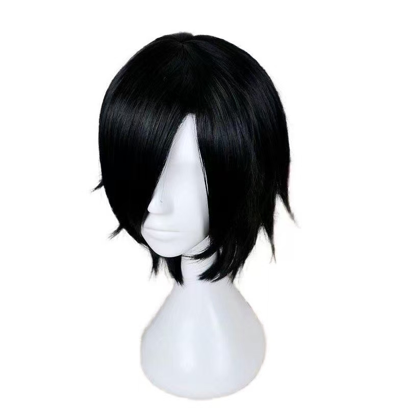 アニメサスケ Boruto コスプレウィッグ黒ショートヘア耐 - Wig Fiber Net のレビューと価格