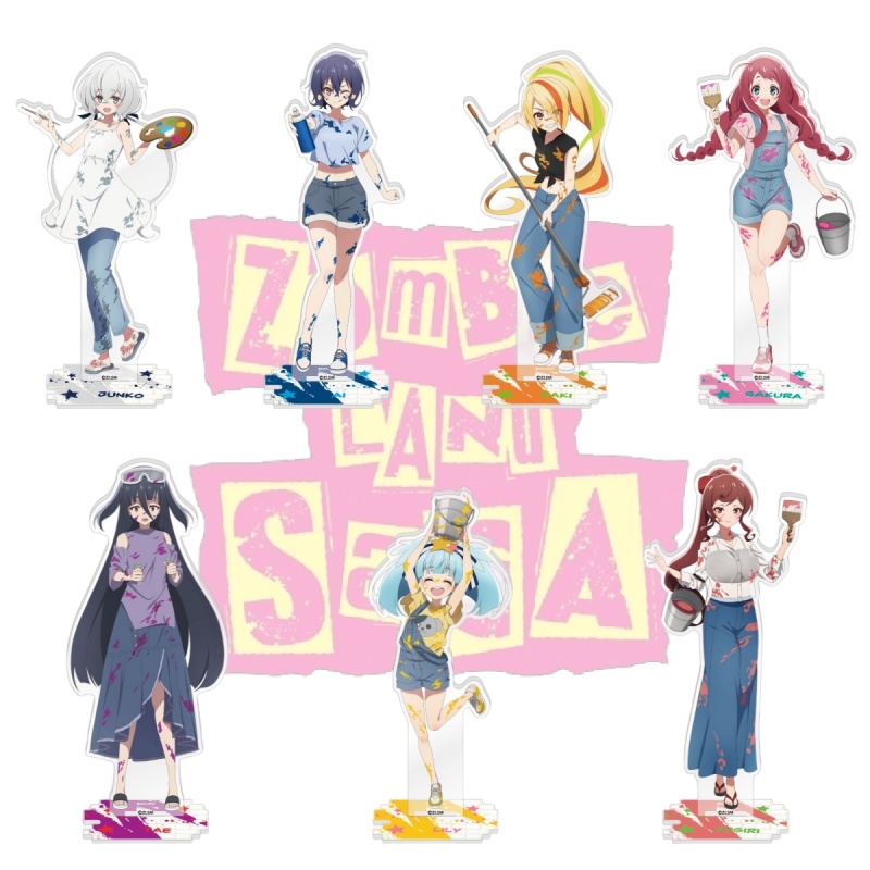 油絵風アクリル製スタンド。ゾンビランドサーガのアニメフィギュ - Cosplay Prop Painting のレビューと価格