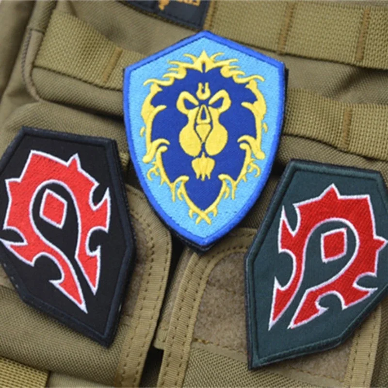 アライアンス部族士気バッジ刺繍フック&ループパッチ軍事腕章戦 - Velcro Hook Loop のレビューと価格