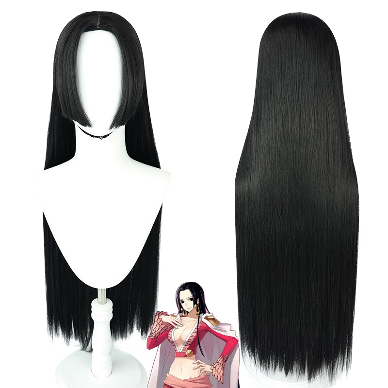 アニメボア・ハンコックコスプレウィッグロングストレート黒髪ロ - Wig Fiber Net のレビューと価格
