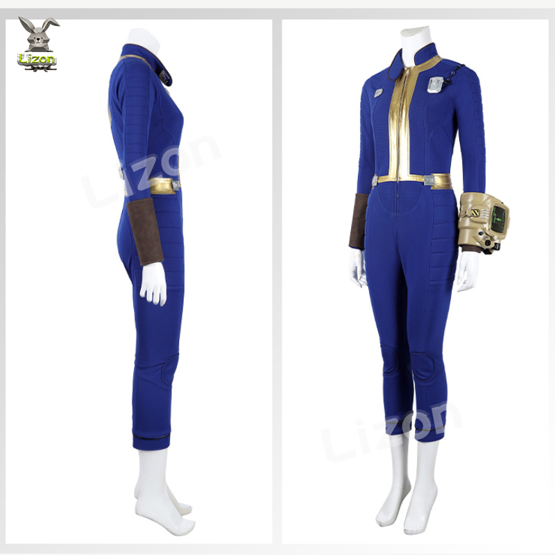 GHOUL-女性のための青いルーシーボールトジャンプスーツ, - Fallout Cosplay Prop のレビューと価格