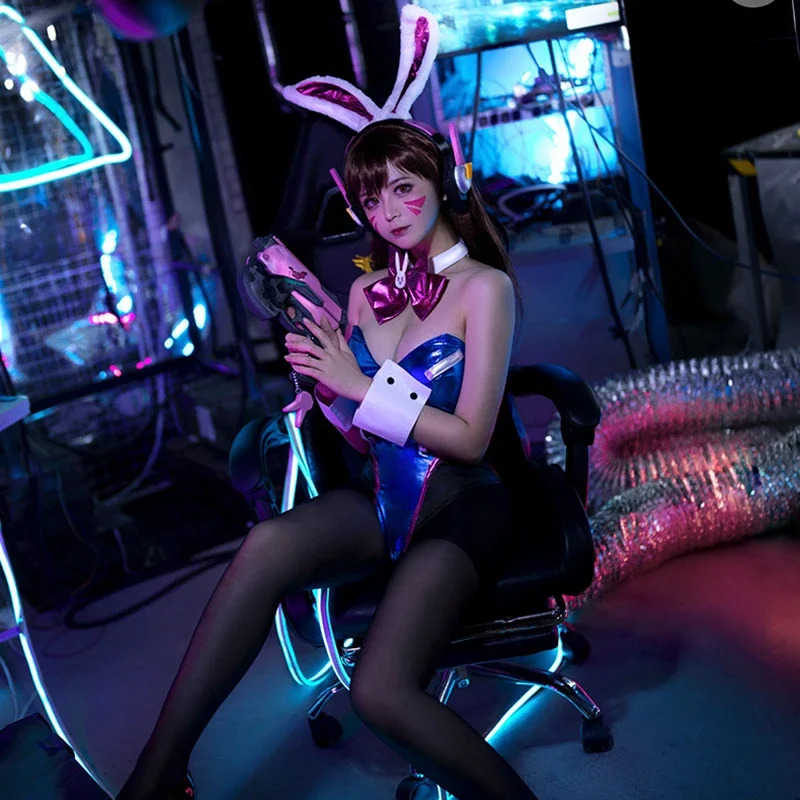 オーバーウォッチ DVA バニー ジャンプスーツ セクシー  - Dva Cosplay Prop のレビューと価格