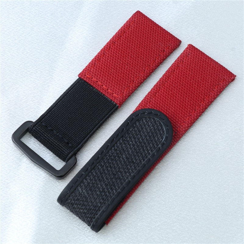 22mmナイロン生地レザー製ベルクロ時計ストラップ - Velcro Hook Loop のレビューと価格