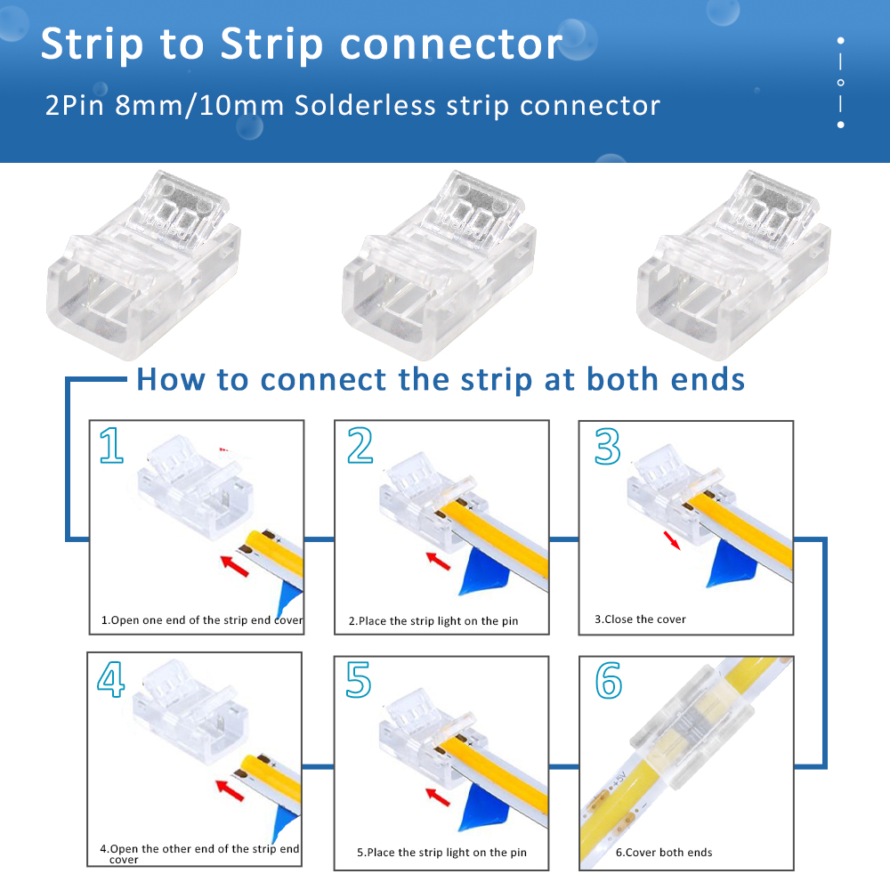 柔軟なLEDストリップライト,2ピン,8mm,10mm,クイ - Led El Wire のレビューと価格