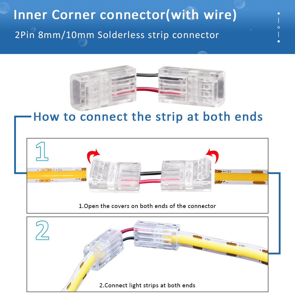 柔軟なLEDストリップライト,2ピン,8mm,10mm,クイ - Led El Wire のレビューと価格