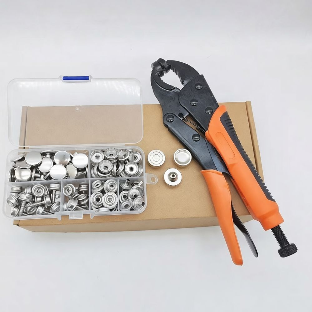 手動式金属製スナップボタン取り付けプライヤーキット。ステンレ - Snap Plier Setter のレビューと価格