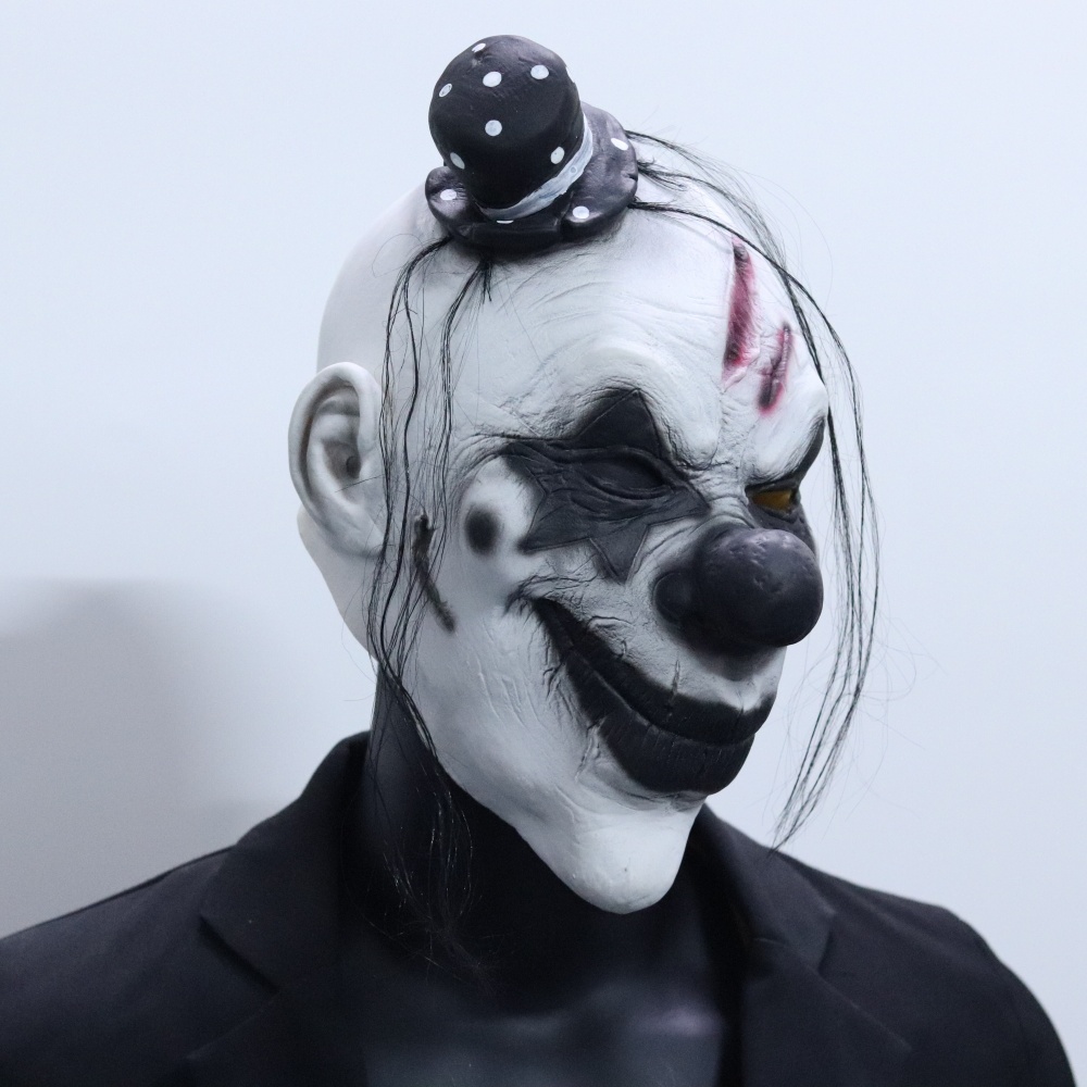 邪悪なピエロマスク ホラー悪魔フルマスク ハロウィンお化け屋 - Briar Cosplay Prop のレビューと価格
