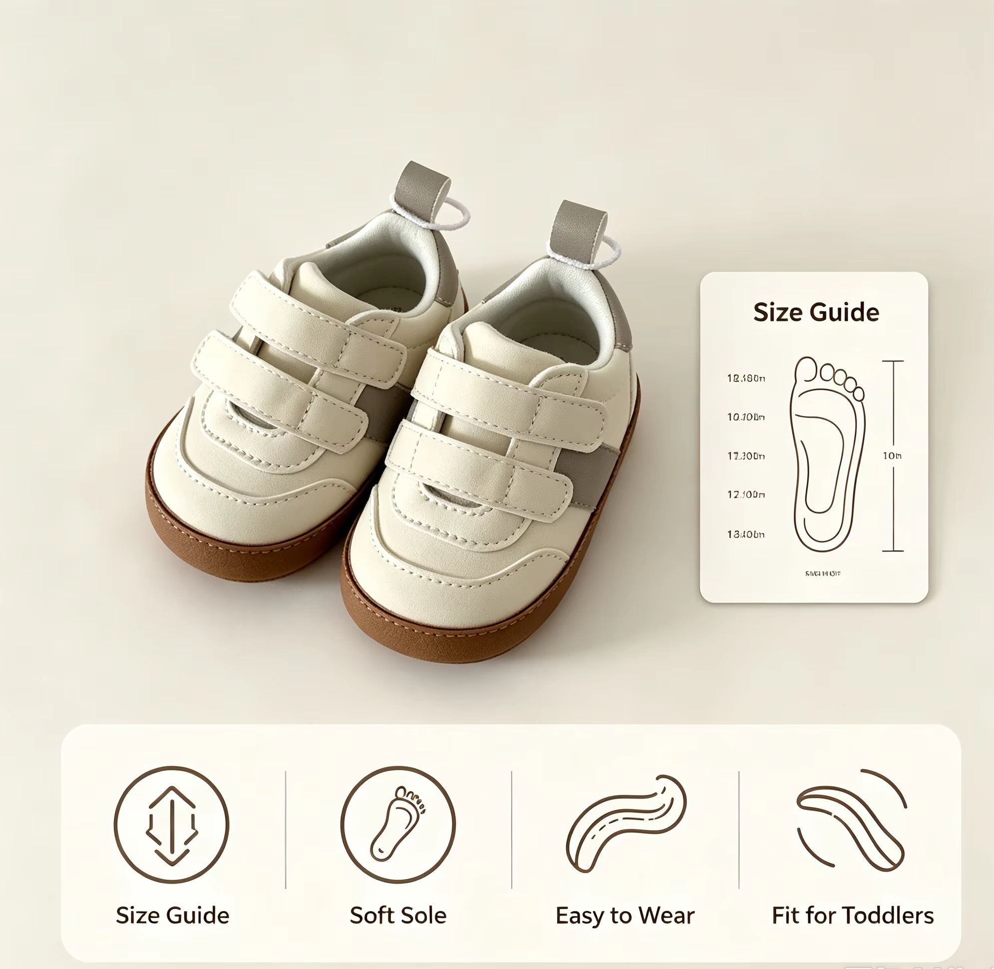 オードラー ベビースニーカー ソフトソール 滑り止め 乳幼児 - Velcro Hook Loop のレビューと価格