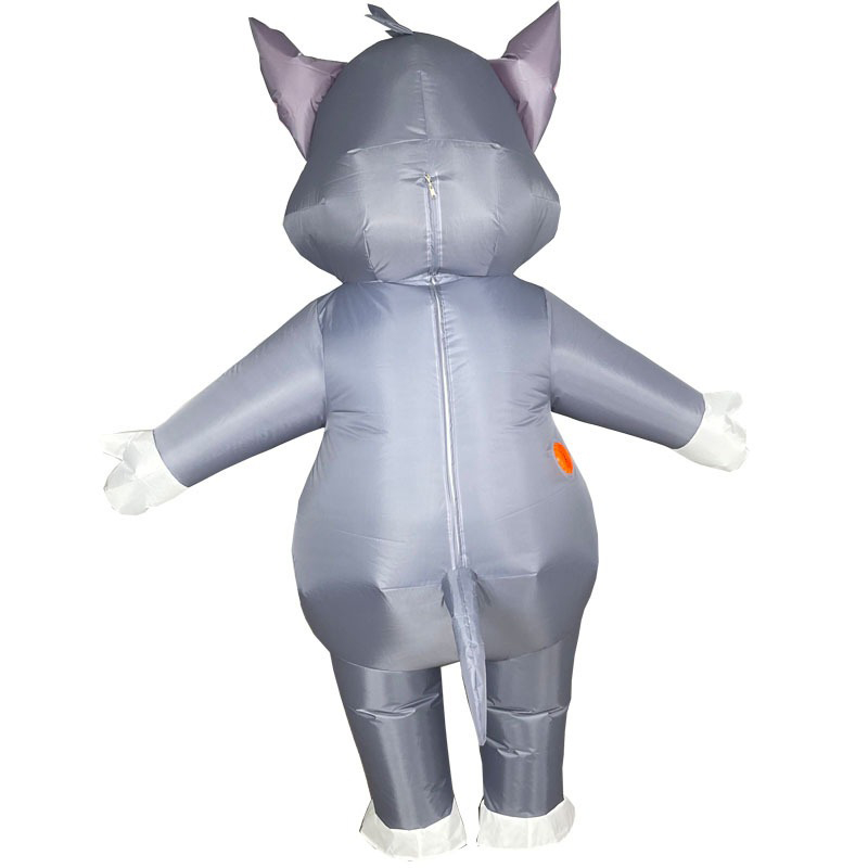 灰色の猫のインフレータブルスーツフルカバー大人用着用漫画人形 - Cosplay Prop Business のレビューと価格